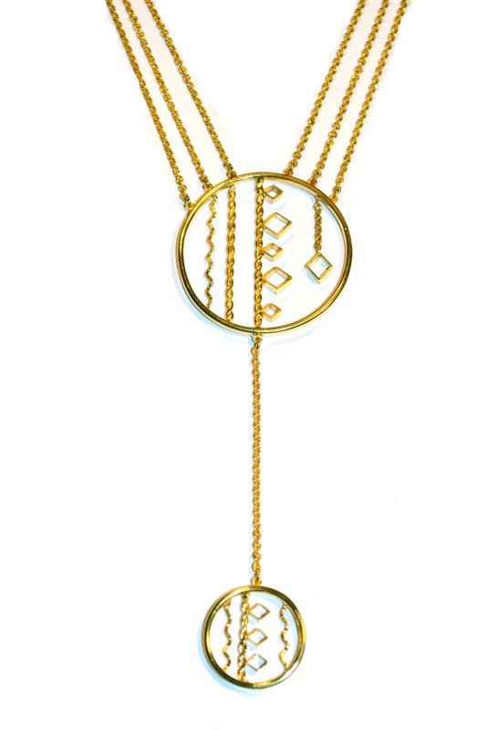 Double Oriental Hoop Necklace